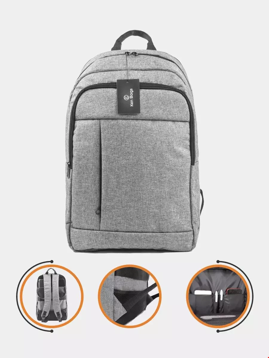 Gray Backpack | Ken Bag Manufacturing - Promotional Bag